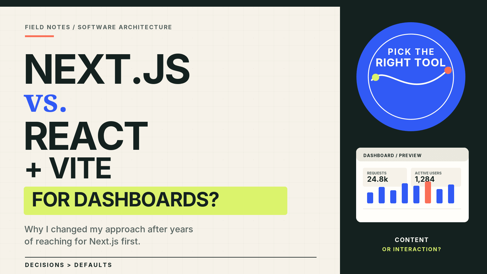 Next JS vs React For Dashboard Cover