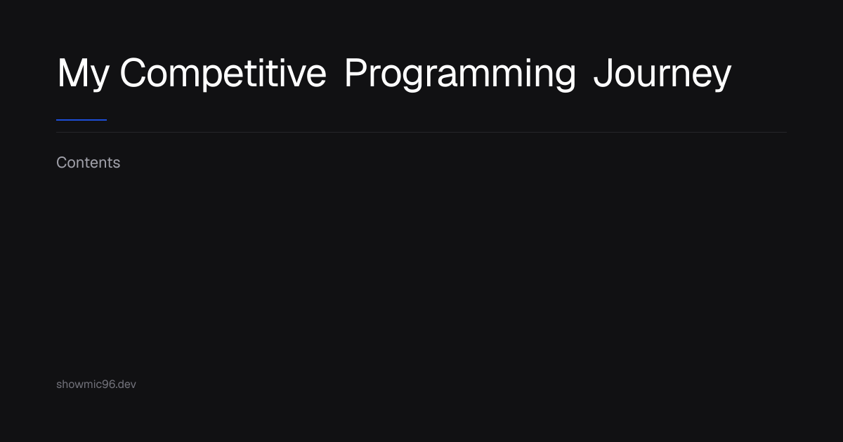 My Competitive Programming Journey - Sifat Rabbi | Contents | Sifat Rabbi